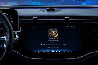 The Mercedes-Benz MBUX infotainment system screen