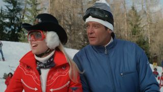 James Bond and a woman in ski wear in For Your Eyes Only