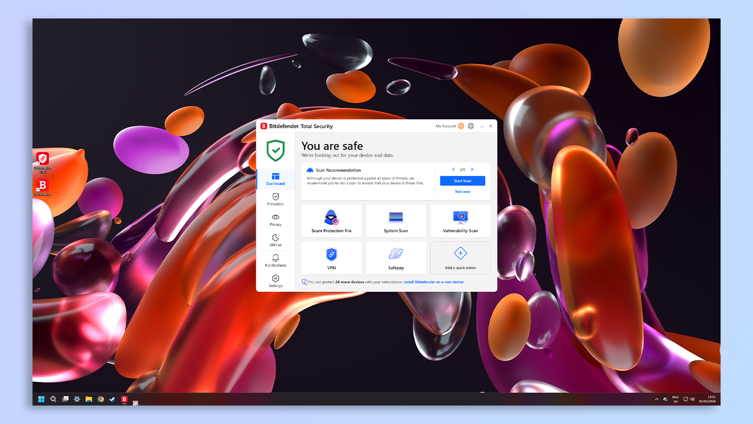 Bitdefender software screenshot