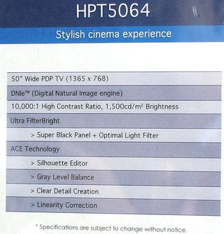 Samsungs HPT5064 50