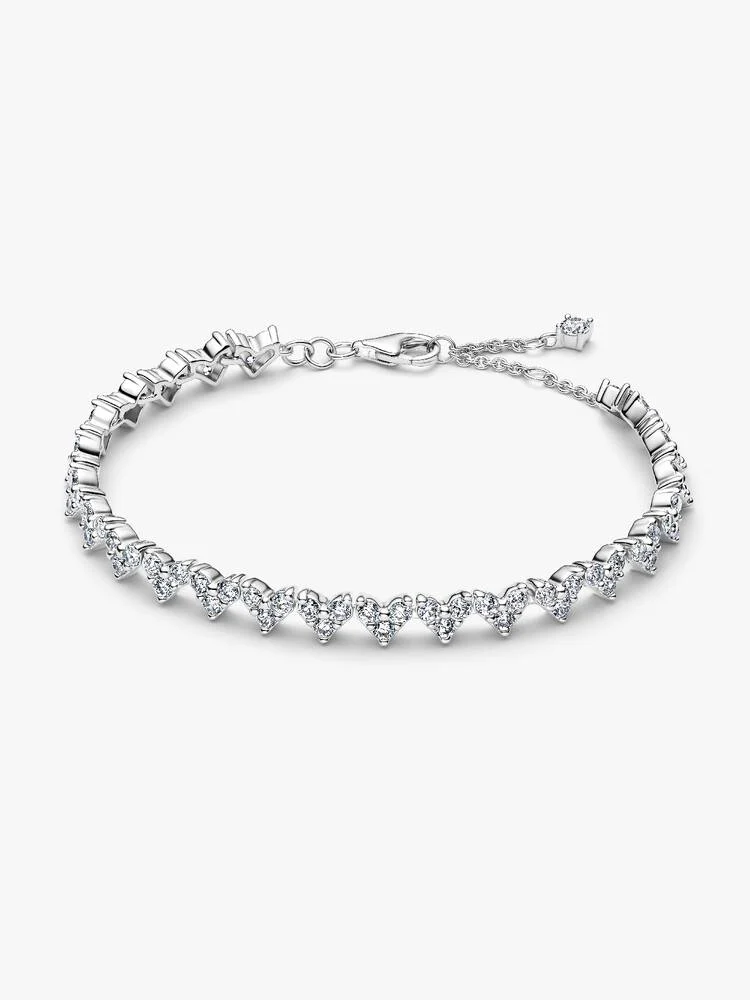 Pandora, Triple Stone Heart Bracelet