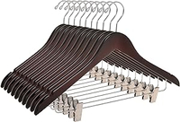 Wooden Hangers with Clips | View at Amazon