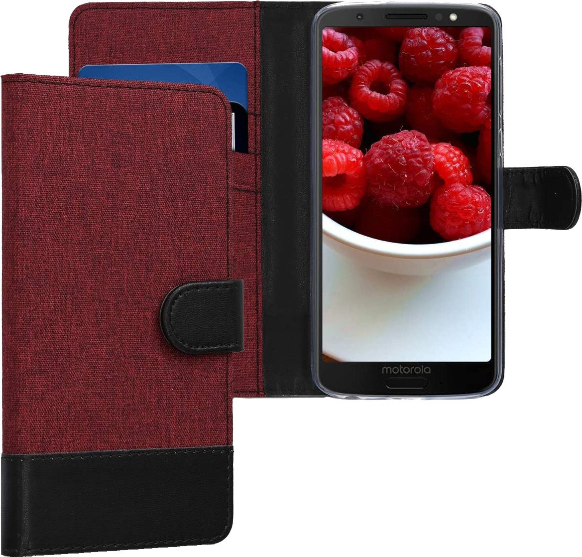 Kwmobile Fabric Moto G6 Wallet Render