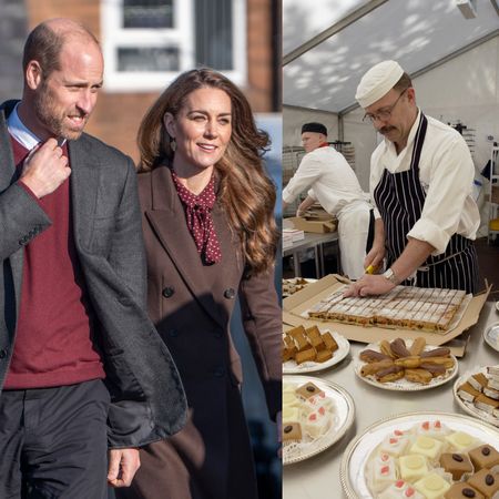 Prince William, Princess Kate, and members of royal staff