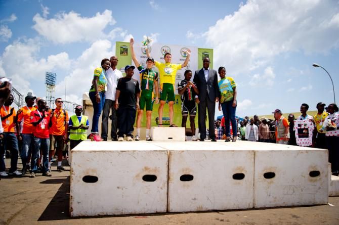 The podium of the general classification
