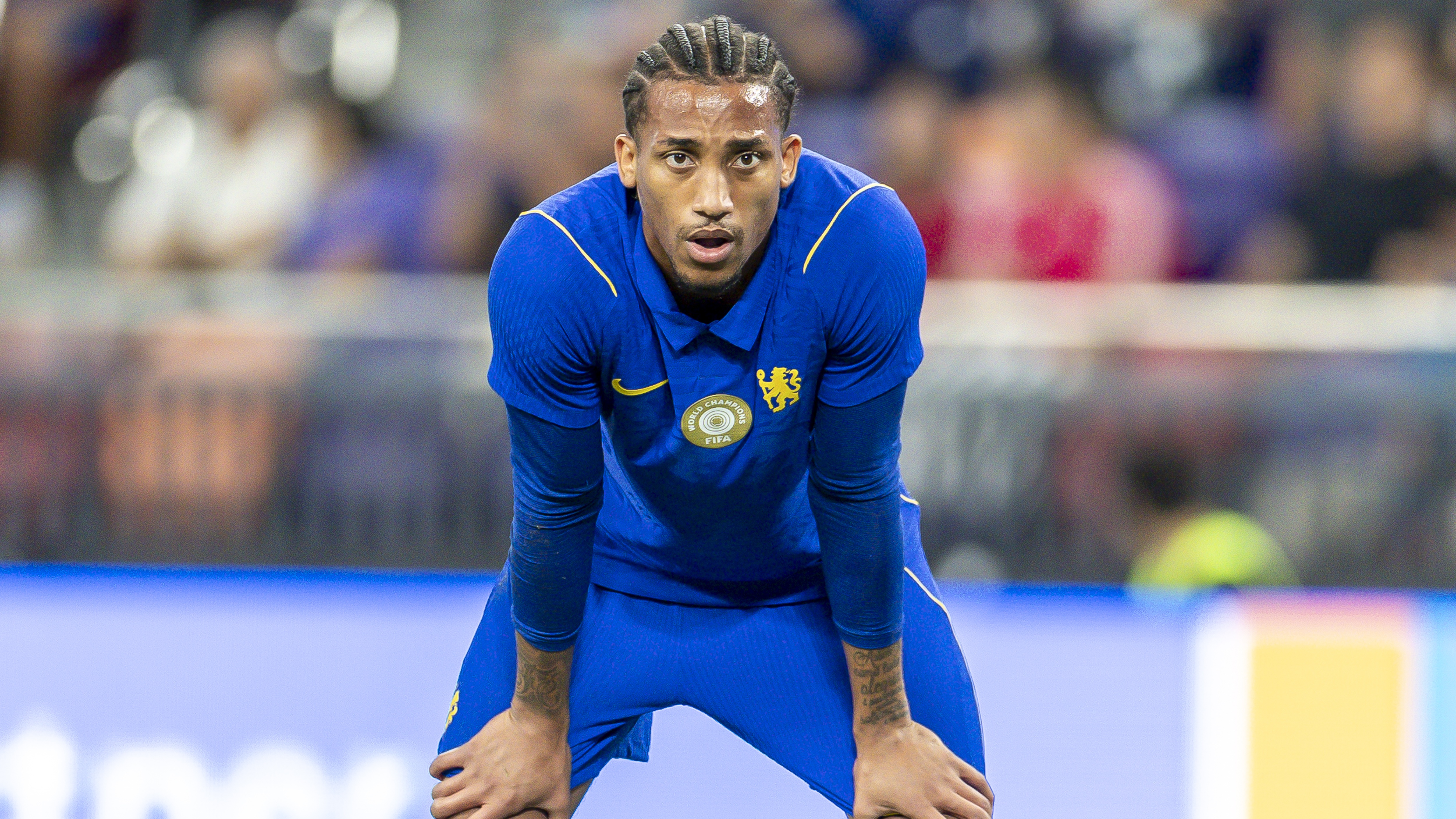 Joao Pedro of Chelsea FC reacts during the preseason friendly between Chelsea and Juventus at the Kai Tak Stadium on August 5, 2026 in Hong Kong, China.