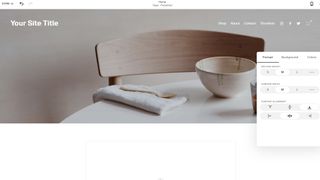 Squarespace's website editor in use