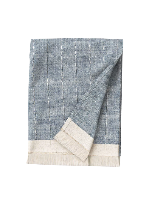 Lightweight Woven Throw Blanket Blue 