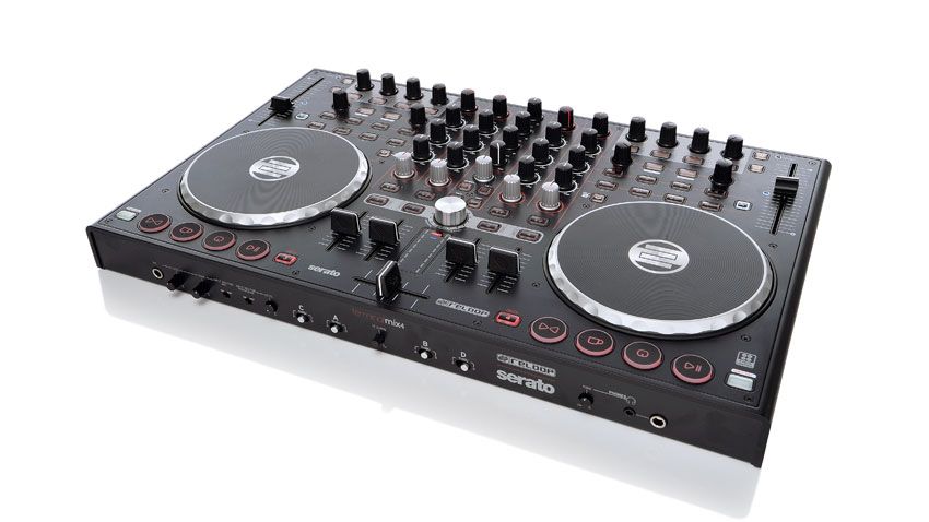At your fingertips you have four channels, with dedicated faders, three-band EQ knobs and a filter