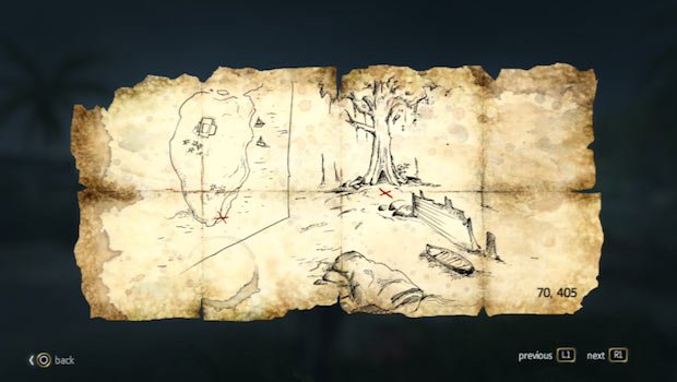 Black Flag Buried Treasure No. 17 map