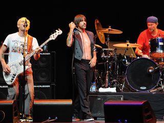 From L-R: Flea, Anthony Kiedis and Chad Smith in LA, 2009