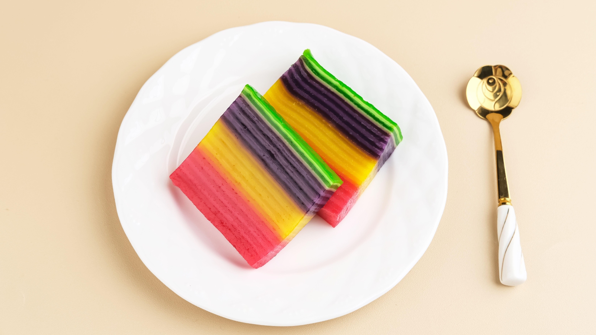 kue lapis, a colourful, steamed layer cake
