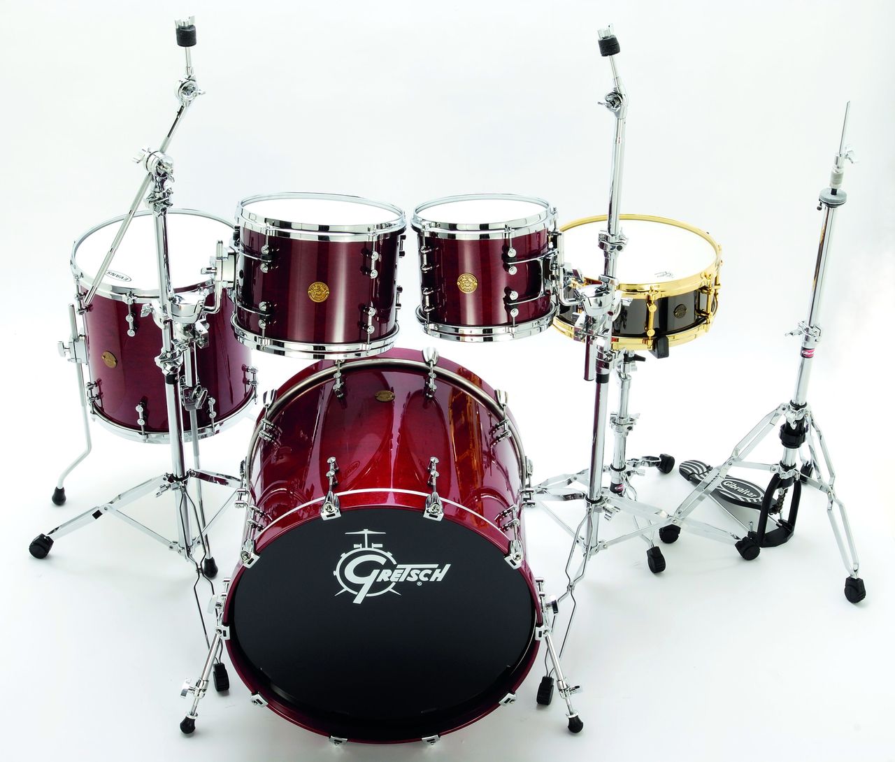 The deep profile rims are a Gretsch trademark.