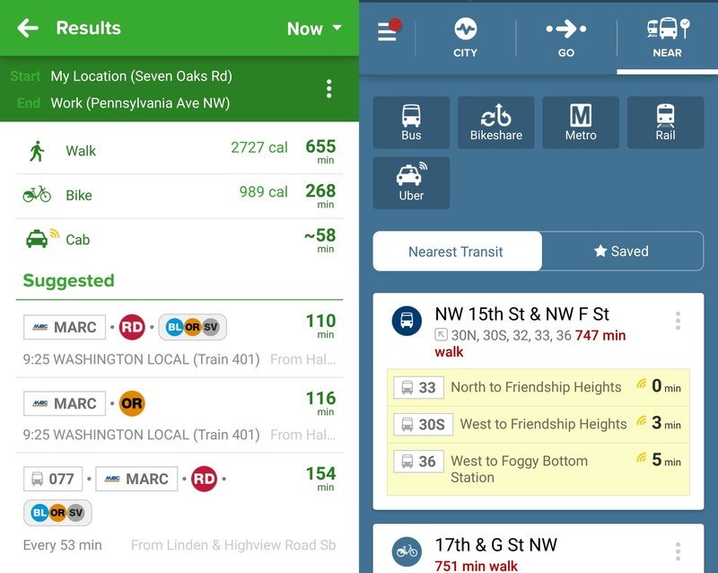 Citymapper phone screenshot