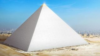 A digital reconstruction of a Giza pyramid by Australian insurance company Budget Direct.