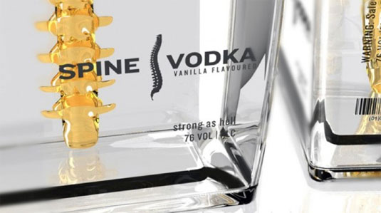 spine vodka packaging