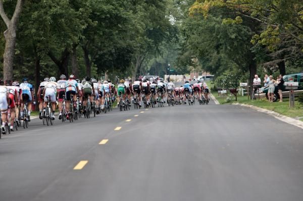 The men get strung out through Elk Grove.