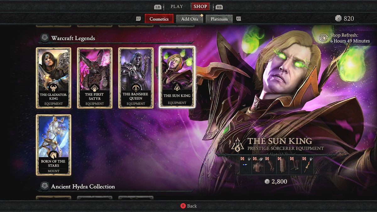 Diablo 4 Warcraft skins