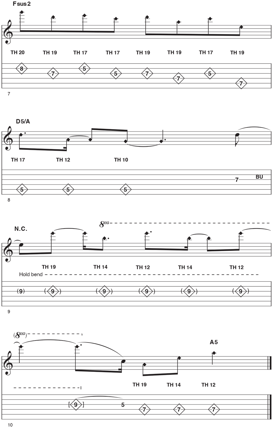 Tapped Harmonics Example