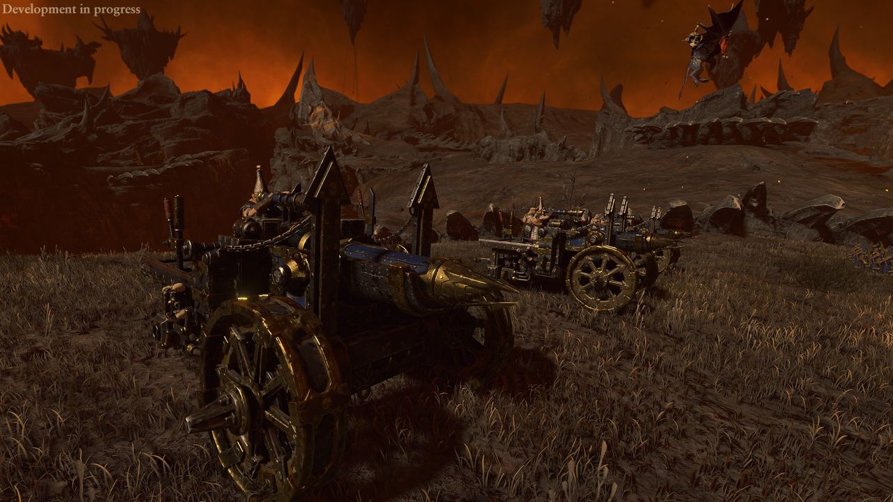 Total War: Warhammer 3 chaos dwarf artillery