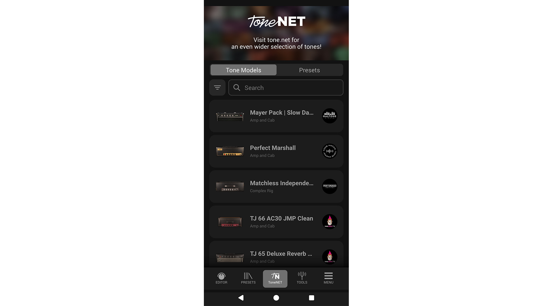 Tonex Control App