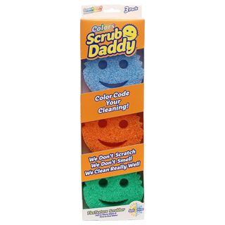 Scrub daddy sponges in colorful pack