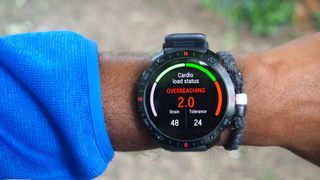 Polar Grit X2 Pro watch showing cardio load status