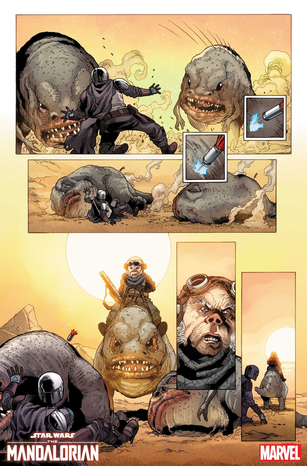 Star Wars: The Mandalorian #1 interior art by Georges Jeanty