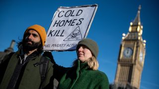 People in the UK protest against the cost of living crisis