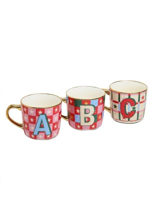 Bright Design Alphabet Mugs 