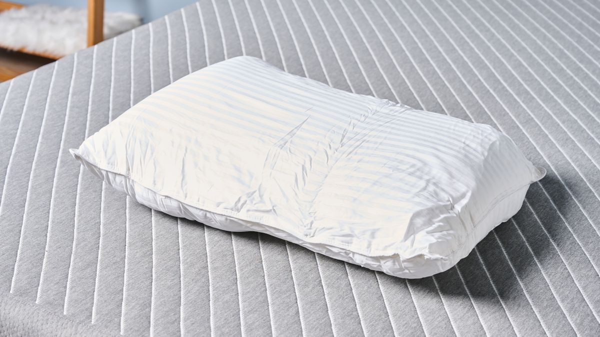 Beckham Hotel Collection Down-Alternative Pillow right out of the packaging while it's still expanding