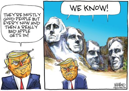 Political Cartoon U.S. Trump bad apples mount rushmore | The Week