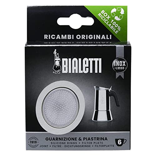 Bialetti 800412 Spare Parts, Includes 1 Gasket and 1 Plate, Compatible With Venus, Kitty, Musa and Class (6 Cups)