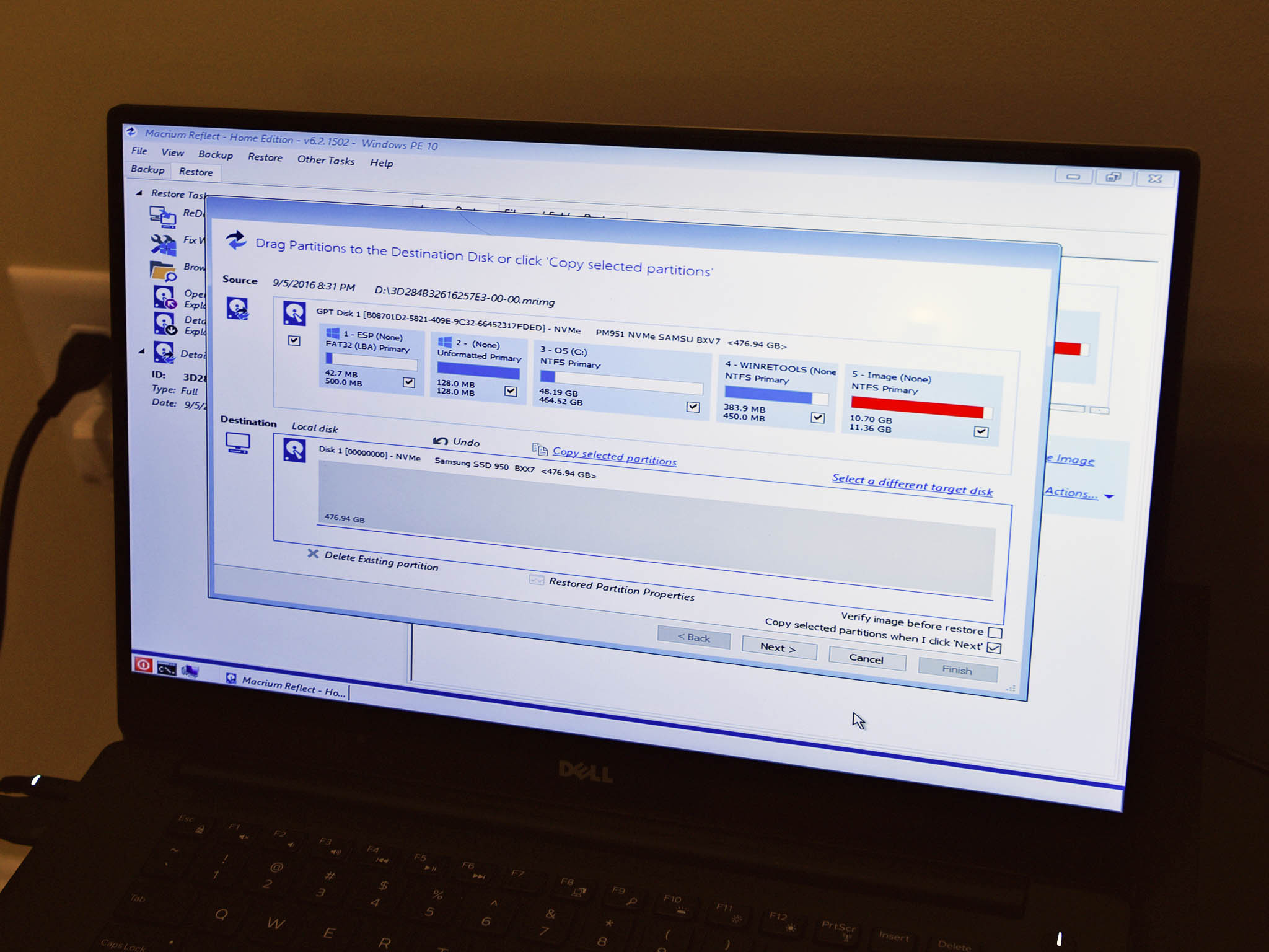 Use Macrium Reflect to clone your hard drive