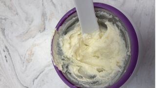 Vanilla ice cream in the ZOKU ice cream maker