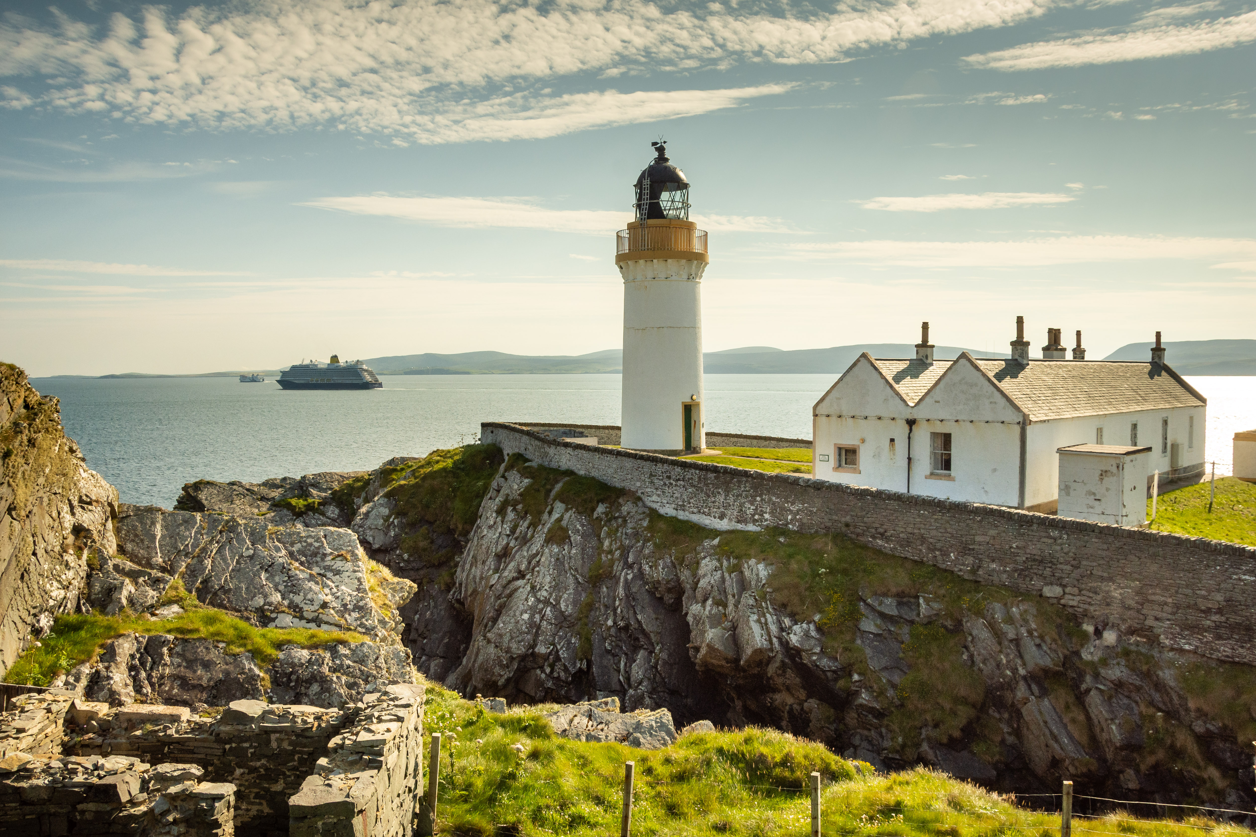 Bressay Lighthouse in Shetland, Scotland