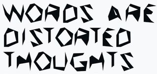 DistortFont takes the outline of letterforms from an existing font and adds noise for a jagged effect