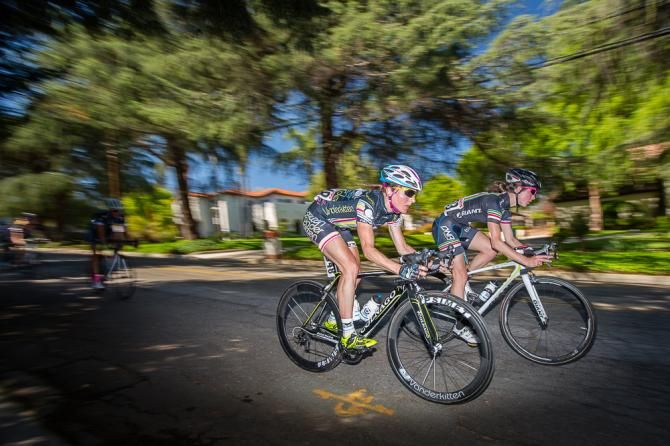 Fiona Strouts (Vanderkitten) and Heather Fischer (DNA Cycling p/b K4)