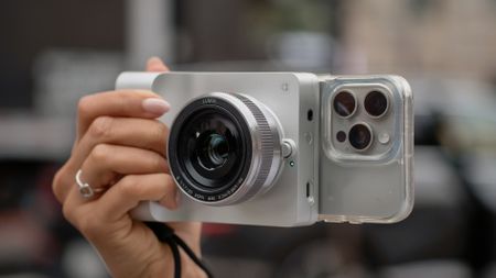 The Caira camera on an iPhone in use