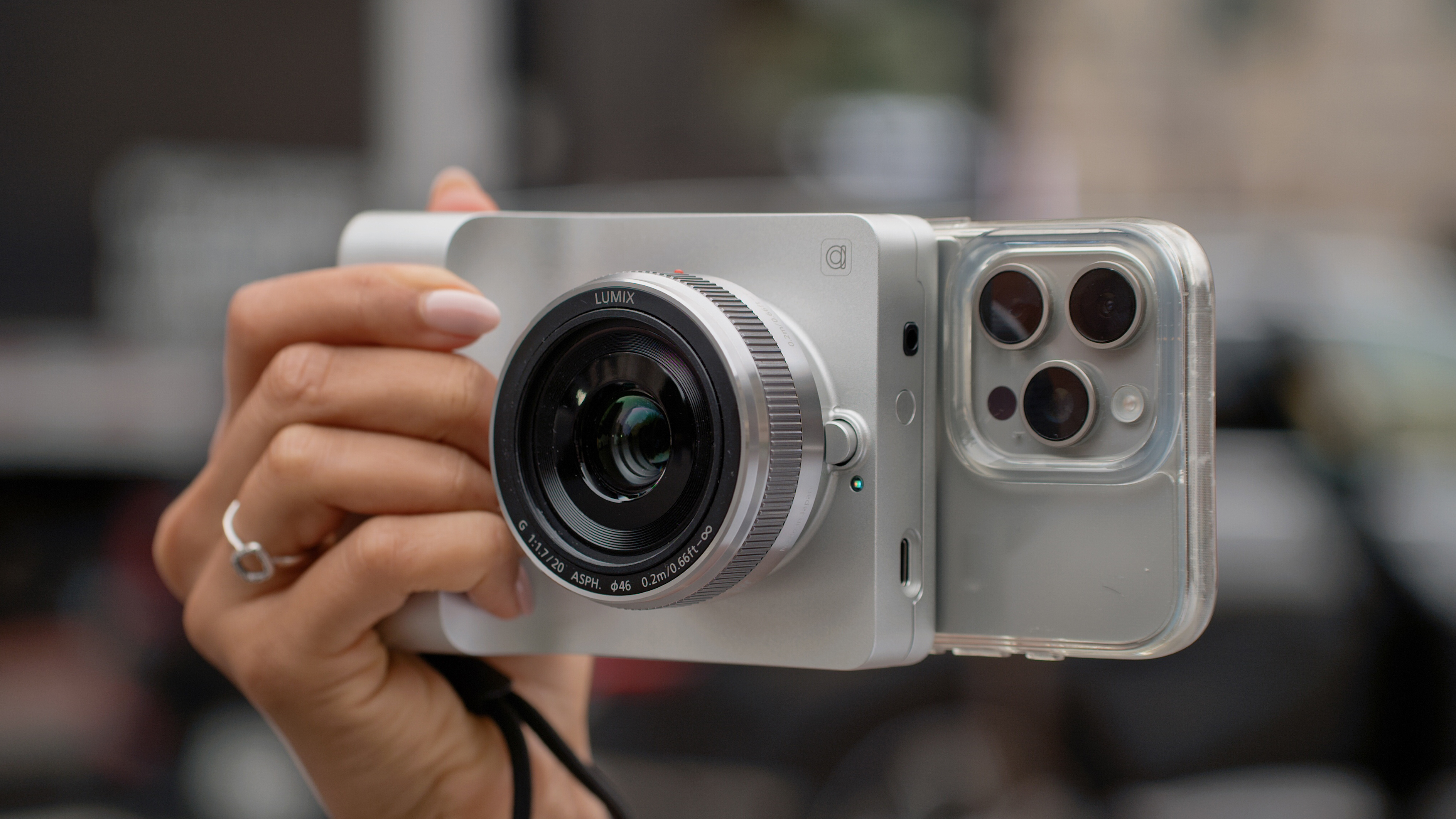 The Caira camera on an iPhone in use