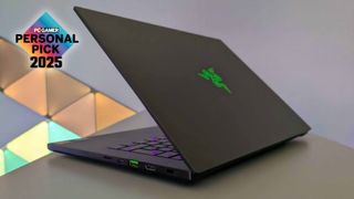 Razer Blade 14 gaming laptop with a personal pick 2025 badge overlaid on the image