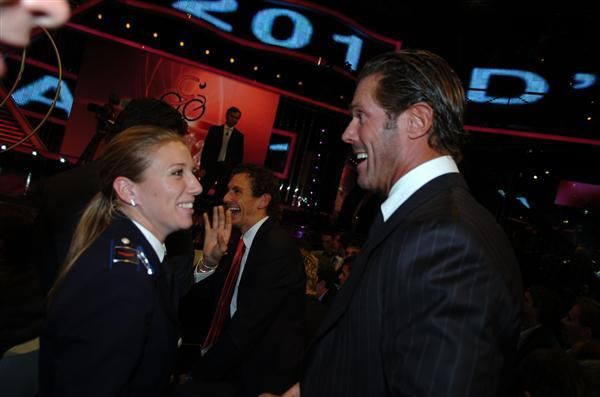 Tatiana Guderzo chats with Mario Cipollini
