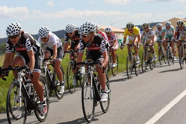 Cervelo Test Team drove the chase to the breakaways.