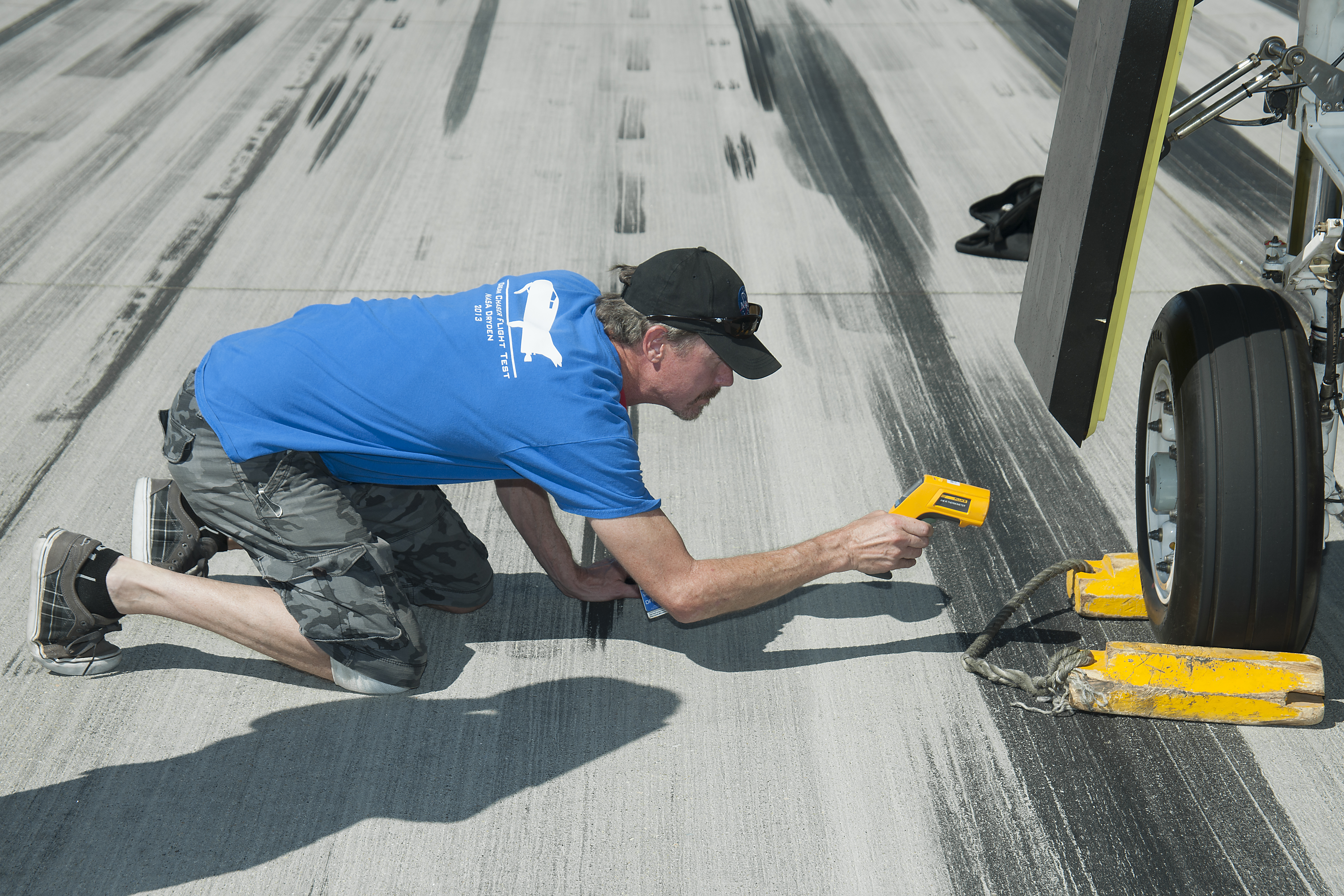 Engineer Checks Dream Chaser After Test