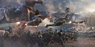 Screenshot from Avengers: Endgame Final Battle Sequence