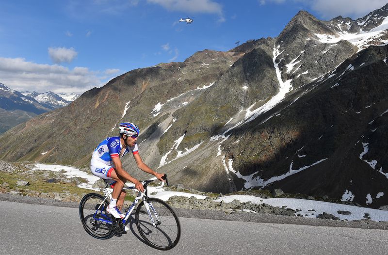 Thibaut Pinot (FDJ) climbing to the victory