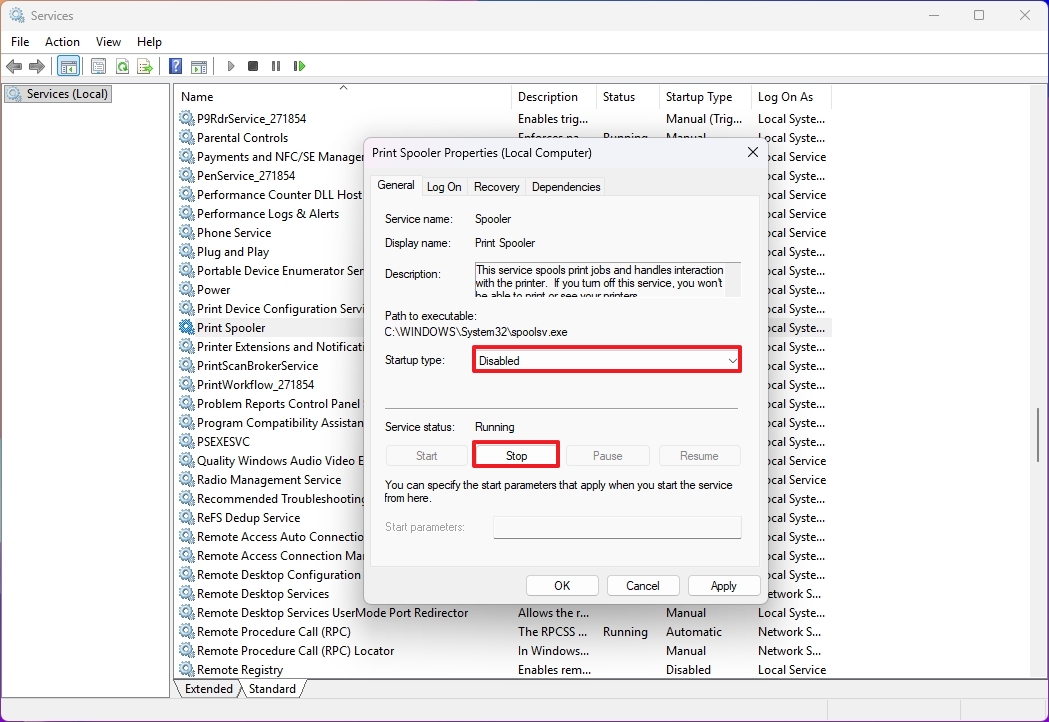 Windows 11 disable services