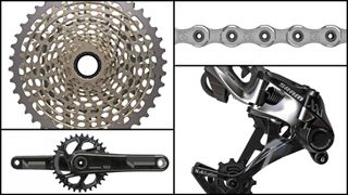 Apart from being fitted with SRAM's latest generation X-SYNC direct mount chainring, the XX1 Black groupset is mechanically identical to the version that is currently on sale.