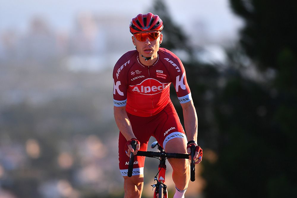 Tony Martin tries out the 2017 Katusha-Alpecin team kit