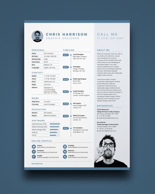 Best free resume templates: template for graphic designer
